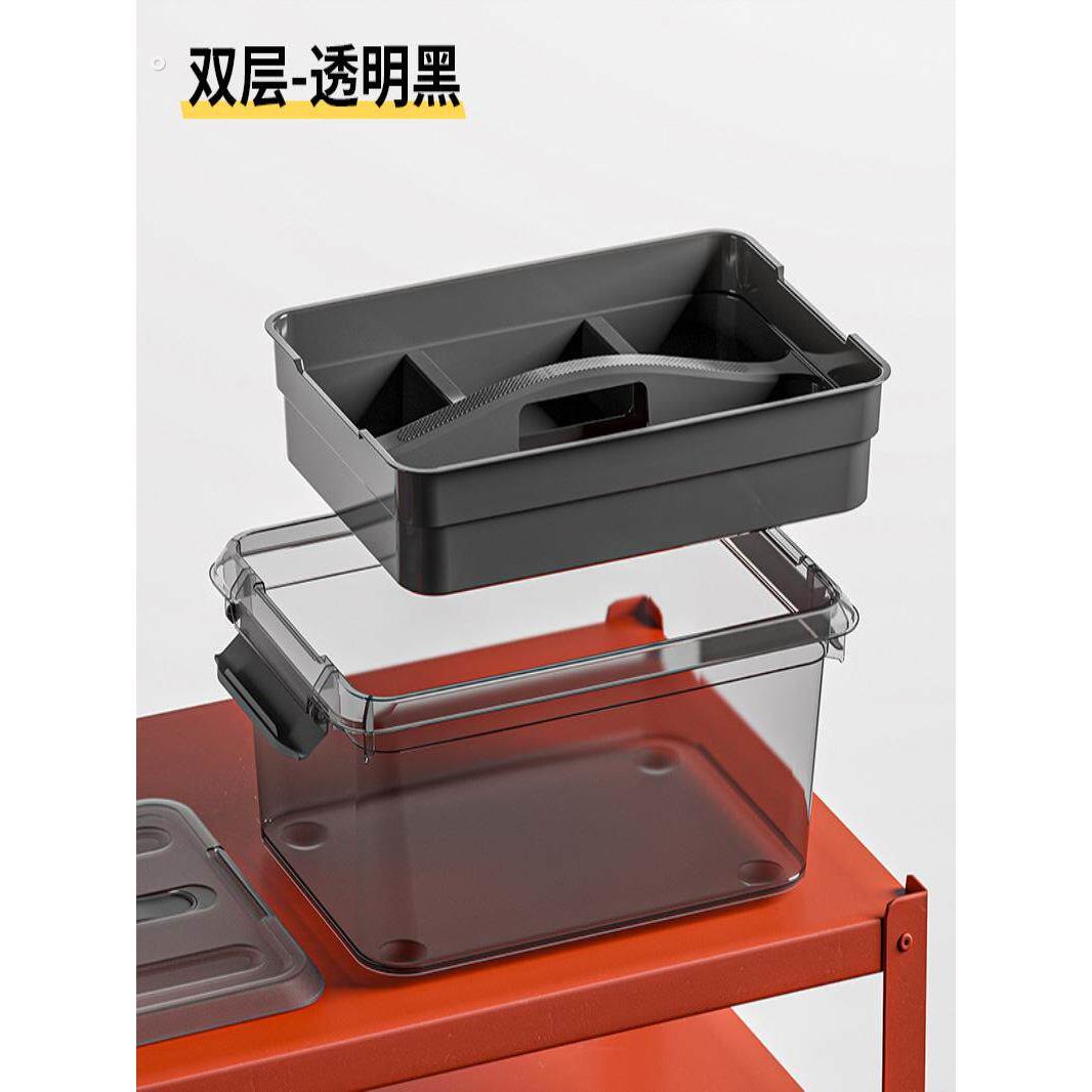 游泳收纳箱专用干湿分离装备收纳盒塑料整理箱小号手提有盖储物箱