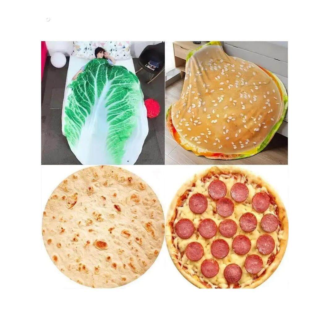煎饼毯子创意可爱的卷心菜被子有趣的毯子小睡有趣的空调毯子披肩