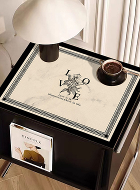 现代法式床头柜防水耐脏可擦洗皮革PVC盖布柔韧塑料胶垫轻奢桌垫