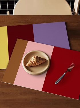 2025年皮革西餐垫防水防油免洗隔热锅垫碗垫杯垫撞色高级感餐垫