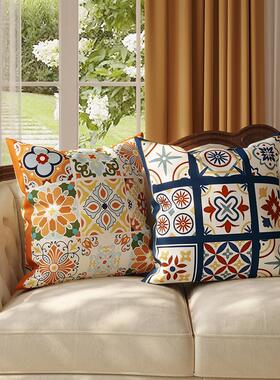 波西米亚民族风客厅抱枕双面天鹅绒方形枕套家用沙发床头靠枕靠垫