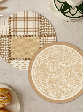 奶油风餐桌面隔热垫耐高温皮革碗盘餐垫免洗防油高颜值帮助水杯垫