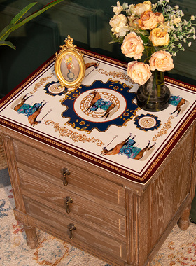 皮革床头柜盖布轻奢欧式防水桌垫防烫梳妆台台面垫防尘盖巾桌布