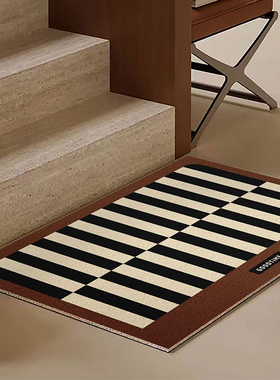 美拉德高级感入户门地垫可剪裁玄关门口丝圈脚垫蹭土除尘大门口垫