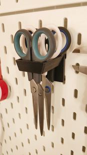 三把剪刀支架 宜家洞洞板配件 适用宜家SKADIS 斯考迪斯