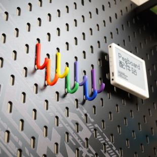 支架 彩虹洞洞板挂钩套装 适用宜家SKADIS斯考迪斯 宜家洞洞板配件