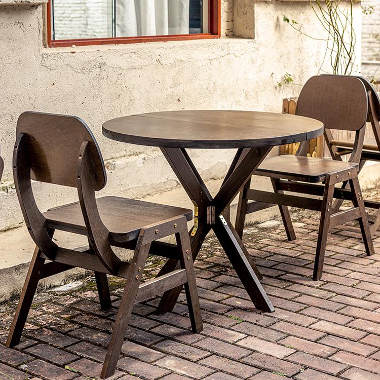 架子先生复古可折叠多层板餐桌