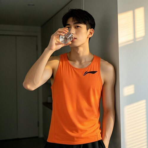 李宁无袖男子速干透气背心