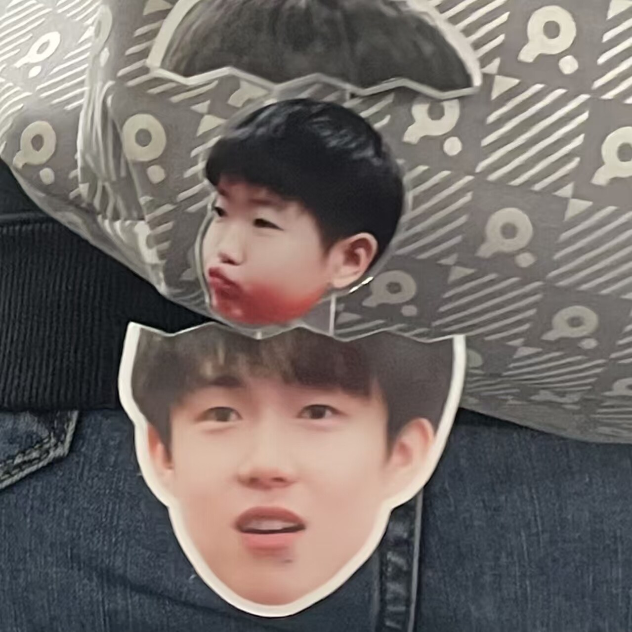 新款自制莎头5114抽拉钥匙扣亚克力搞笑创意书包挂件送朋友礼物