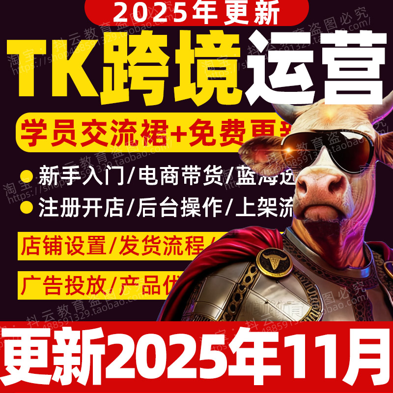 2025年TK抖音跨境运营教程短视频带货直播东南亚电商推广实操课程