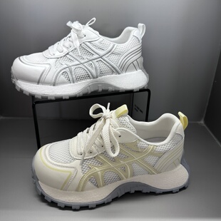 茵茵家2026春秋季新款韩版学生圆头网面松糕底德训鞋女透气休闲鞋