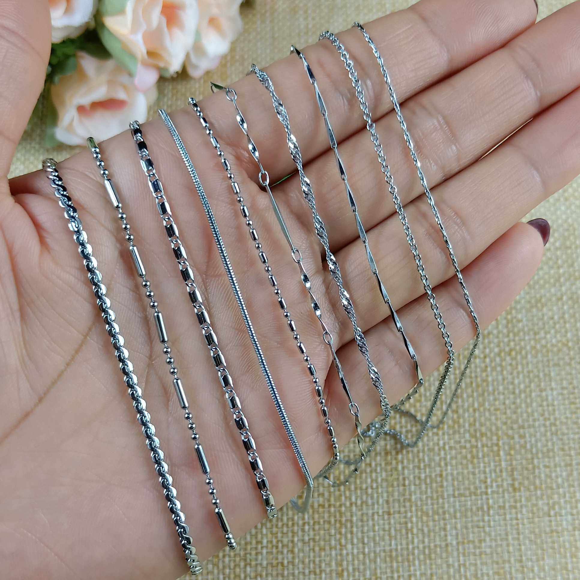 精美首饰品电镀合金项链蛇骨链女款锁骨链瓜子链波浪链吊坠链子