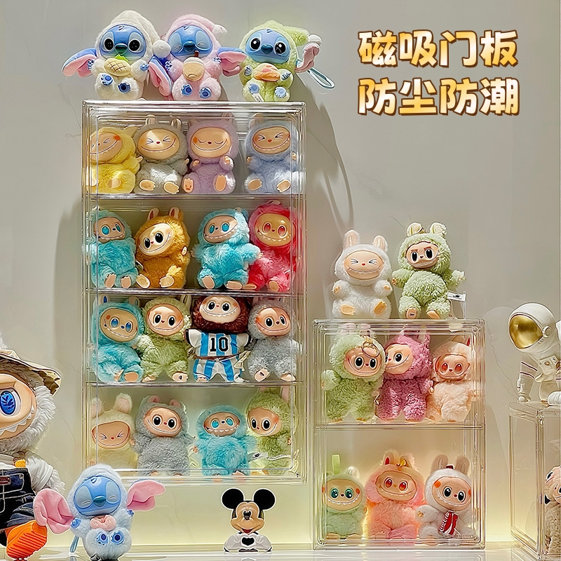 盲盒手办收纳展示架上墙陈列柜