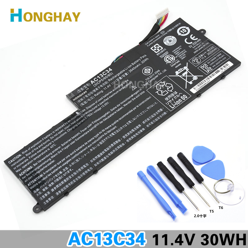 适用全新宏基V5-122p MS2377 E3-112 ZHJ C5RM AC13C34笔记本电池