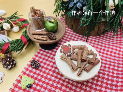 微缩食玩松果橡果桂皮八角圣诞树慕斯模具粘土软陶6分12分