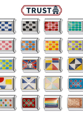 Trusta模块手链棋盘格几何格子小众diy设计拼接表带饰品生日礼物