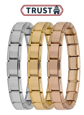 Trusta模块手链意大利DIY可拼接钛钢拆卸原创设计整串小模块手链