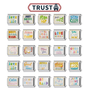 Trusta意大利模块手链diy小众饰品英文字母正能量拼接表带礼物