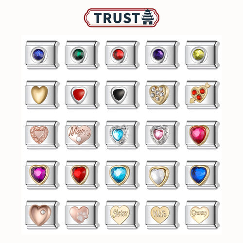 Trusta意大利钻石爱心模块手链
