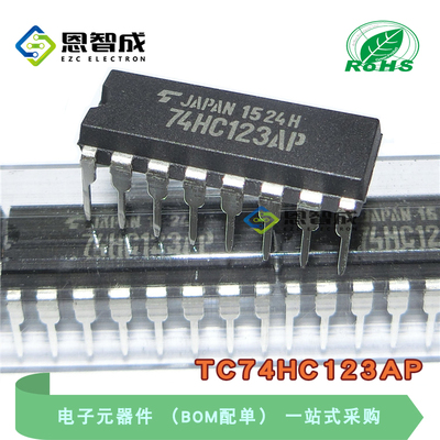 TC74HC123AP DIP-16 原装单稳态多频振荡器 CD74HC123E 74HC123AP