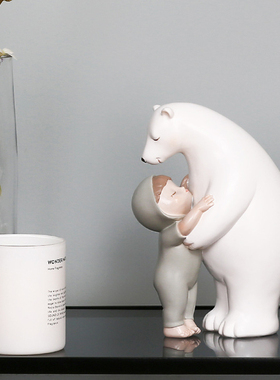 树脂小熊创意摆件人物儿童房装饰