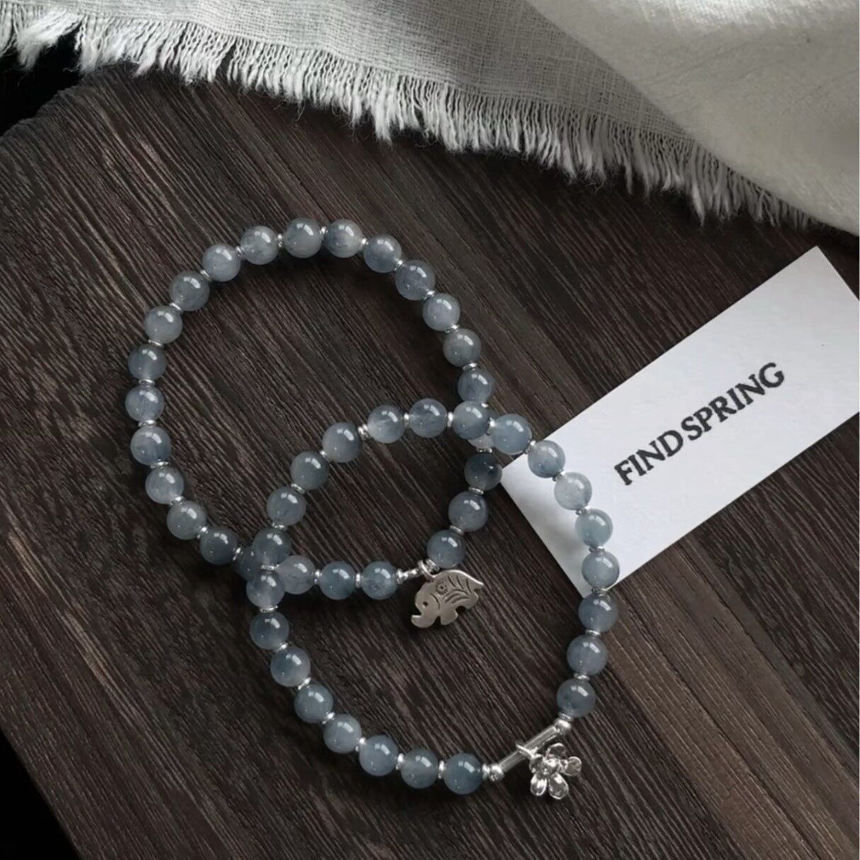 女生款式兔毛水晶手串链精致小众