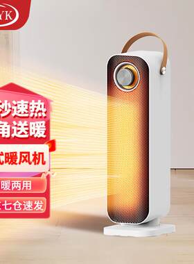 LOYK德国取暖器冷暖两用立式暖风机2000W速热摇头小太阳电暖器卧