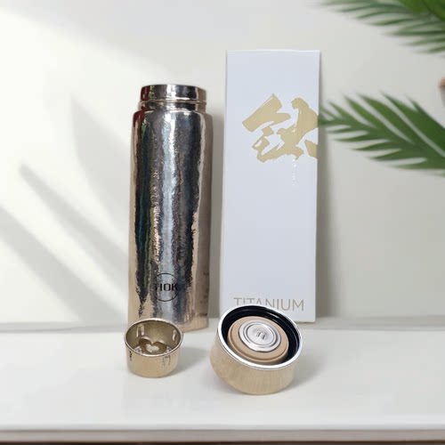 纯钛商务杯300毫升带茶隔