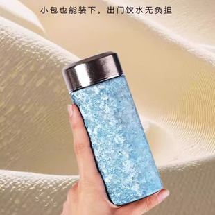 女士轻便携带保温杯 茶隔 TA1纯钛220毫升口袋杯 无缝内胆