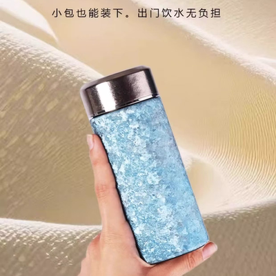 220ml纯钛保温杯无缝内胆茶漏