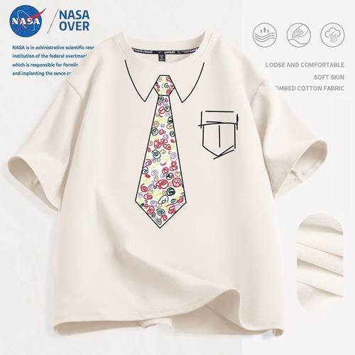 NASA领带星爷电影同款T恤情侣夏