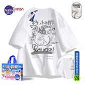 NASA联名美式 宽松情侣ins上衣 新款 高街纯棉重磅短袖 T恤男2025夏季