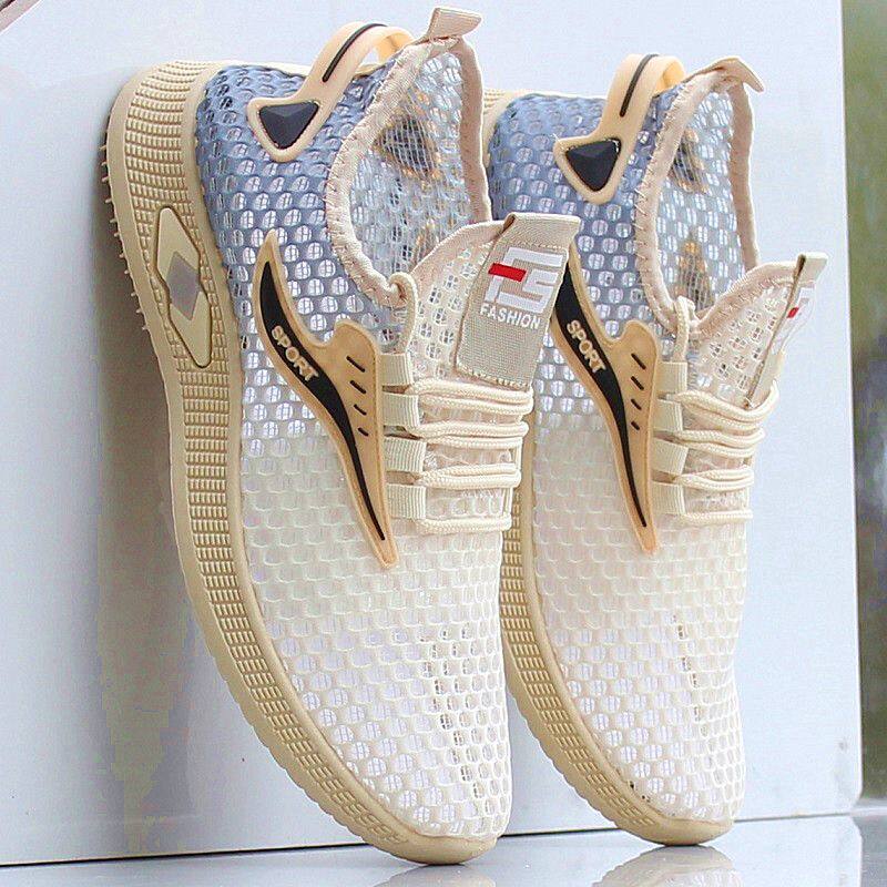 夏季网鞋男镂空透气网面运动鞋轻便软底休闲防滑跑步鞋男洞洞凉鞋