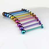 内牙唇钉钛合金阳极氧化改色防过敏唇钉酒窝钉养洞耳钉基础穿孔钉