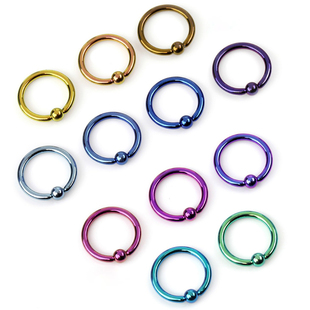 G23钛合金穿刺唇环耳环鼻环眉环女阴环乳环防过敏穿孔饰品卡球环