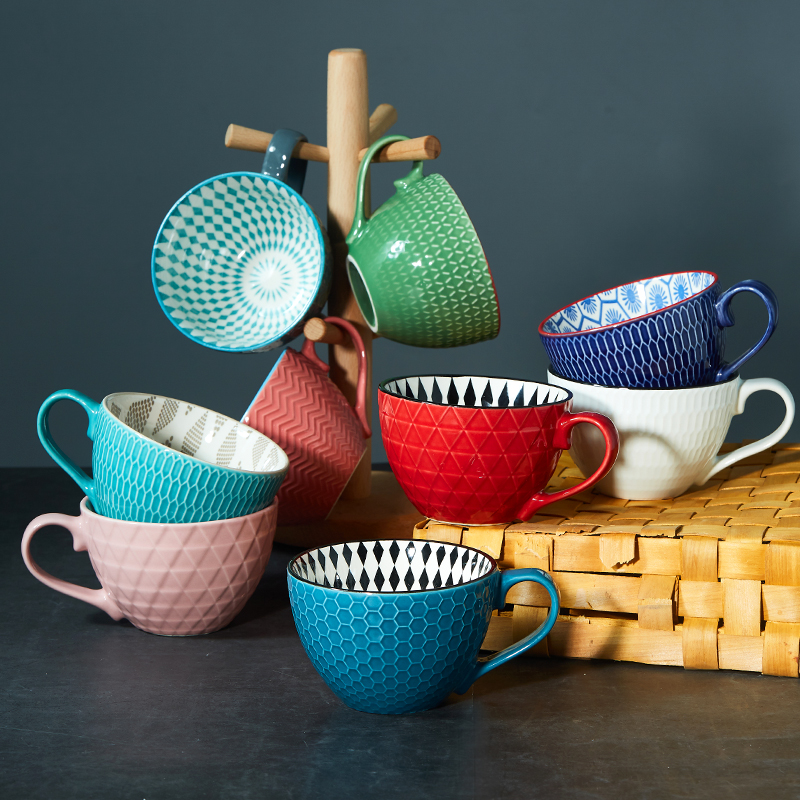 北欧风格燕麦杯创意陶瓷