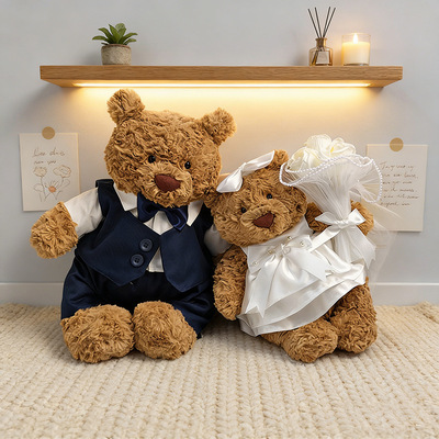 jellycat巴塞罗熊娃衣婚纱西装