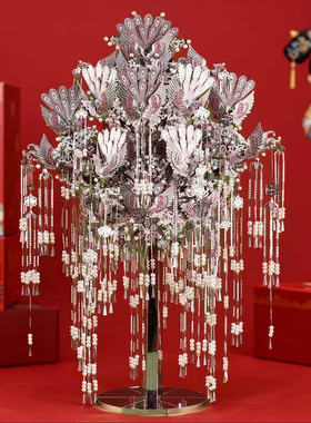 狂模 粉黛二十二凤冠金属立体拼图拼装模型玩具摆件手工创意礼物