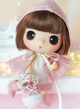 ddung冬己18cm玻尿酸鸭斗篷换装娃娃公主玩具女孩玩偶公仔