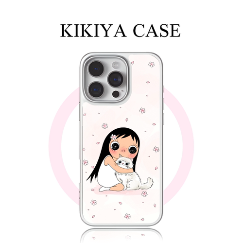 KIKIYACASE喵樱小玉轻奢手机壳原创定制风格适用于苹果16 15Pro华为Mate60ProvivoS60全包防摔高端精致不撞款