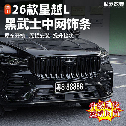 26款星越L黑武士中网饰条