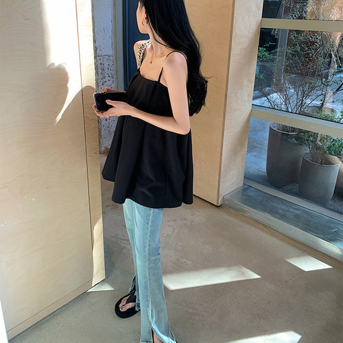 黑色吊带背心女夏外穿内搭