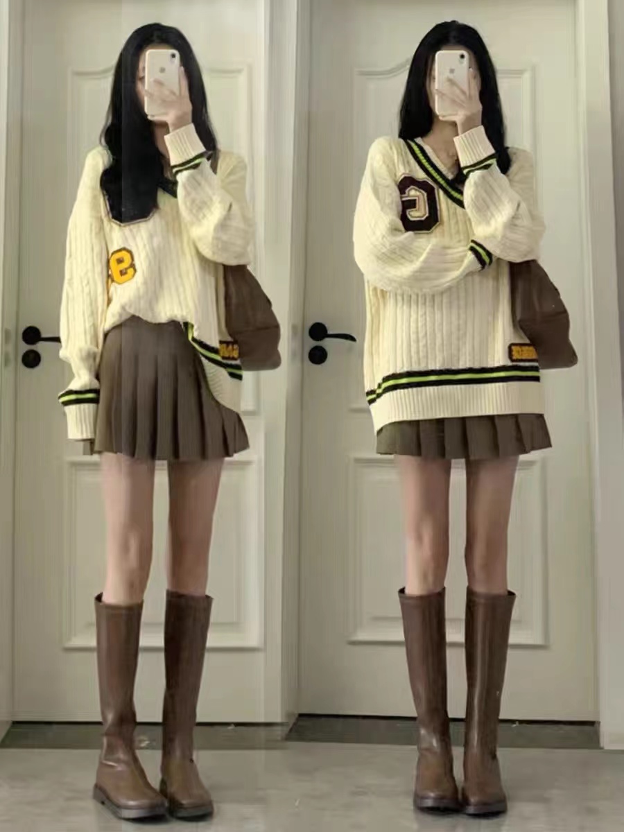 春秋冬炸街温柔奶系穿搭两件套装