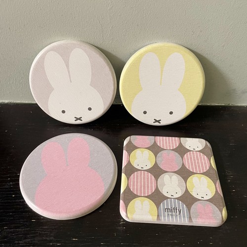 日式可爱小兔子硅藻泥隔热餐垫卡通兔头图案马克杯杯垫