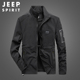 夹克衫 纯色上衣春秋季 中青年新款 JEEP男士 棒球领休闲外套潮流新款