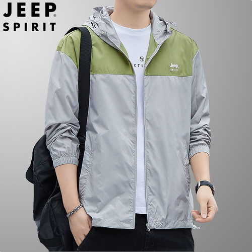 JEEP时尚正品大码凉感防晒男上衣