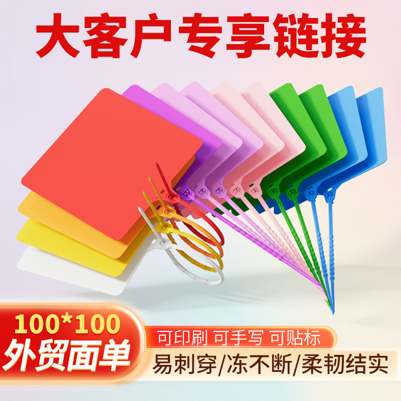 1000条批发物流吊牌挂签快运中通安能扎带封条标牌塑料果树挂牌