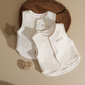 婴姿宝宝幼儿马甲纯棉春秋冬季 双层男女背心婴儿上衣外穿纯色坎肩