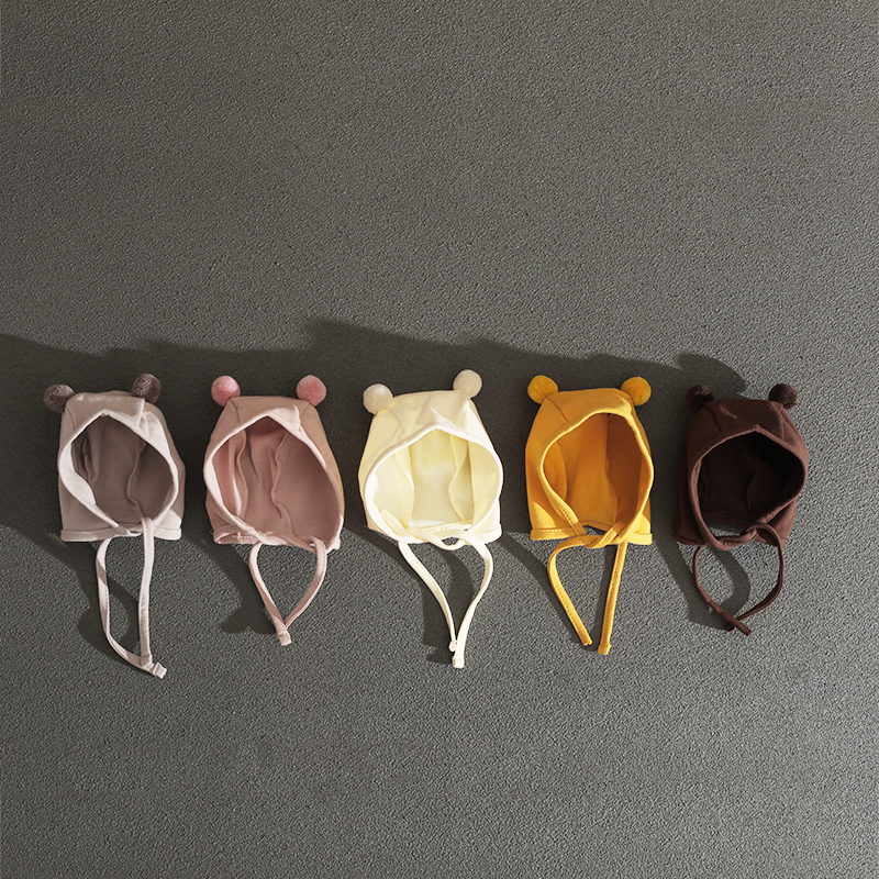 婴儿帽子春秋薄款棉0-6个月