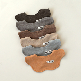 婴姿韩系婴儿围嘴纯棉宝宝花瓣口水巾可旋转双面可旋转柔软吸水